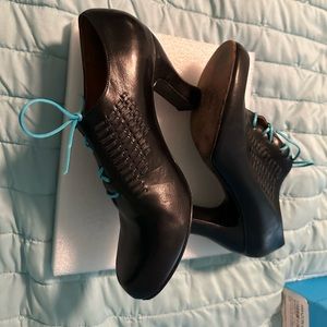 John Fluevog Black Lace up Heels